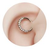 Piercing Indiano Daith Fl Ouro Branco