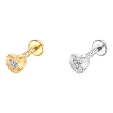Piercing Labret Acocirurgico Coracao