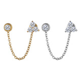 Piercing Labret Duplo Corrente