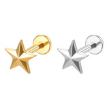 Piercing Labret Titanio Estrela