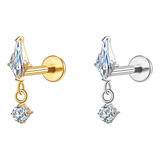 Piercing Labret Titanio Pvd