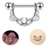 Piercing Mamilo Aço Cirúrgico Com Zicronia Espelhada