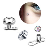 Piercing Microdermal Titânio Topo Cristal