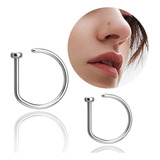Piercing Nariz Argola D ring Titânio G23 Pvd