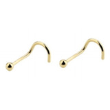 Piercing Nariz Nostril Mini Bolinha Folheado A Ouro