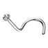 Piercing Nariz Nostril Ouro Branco 18k 750 Ponto De Luz