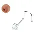 Piercing Nariz Nostril Parafuso Com Brilho Formato Estrela