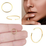 Piercing Nariz Ou Orelha Argola Em Ouro 18k