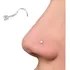 Piercing Nariz Prata 925 Nostril Ponto Luz Zirconia 2mm Cor Prateado