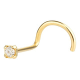 Piercing Nariz Zircônia Ouro 18k Pnz0010