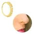 Piercing Nostril Prata Legitíma Banhado A Ouro 18k Nariz Luz