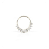 Piercing Orelha Nariz Septo Indiano Fl Ouro Ouro Branco