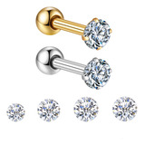 Piercing Orelha Ponto De Luz Tragus Helix Titanio G23 Pvd