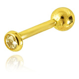 Piercing Orelha Tragus Cartilagem Ouro 18k Ponto De Luz