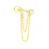 Piercing Ponto Luz Corrente 2 Fios Dourado Banho Ouro C/ Nfe