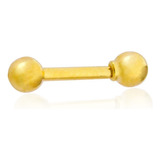 Piercing Tragus Em Ouro 18k Cartilagem Orelha Helix Cor Amarelo