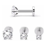 Piercing Tragus Flat Helix Labret 2 3 4 Mm Aço 316l