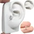 Piercing Tragus Helix Rosa Com Caule Cravejada Prata 925