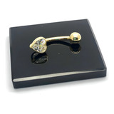 Piercing Umbigo Coracao Pedra