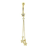 Piercing Umbigo Estrelas Brilhantes