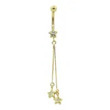 Piercing Umbigo Estrelas Brilhantes
