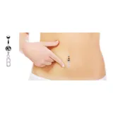 Piercing Umbigo Letra Inicial