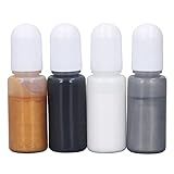 Pigmento De Resina Amplo 4 Cores Multi Combinação De Cores Estatuetas De Pacote 4 Cores Pigmentos Coloridos Corante Gradiente Pasta De Conjunto 9 Branco Cinza Prateado