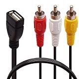 PIIHUSW Cabo USB 2-0 Fêmea Para 3 RCA Macho - 1-5 M - AV - PC- TV- DVD