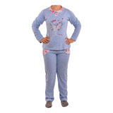 Pijama Adulto Peluciado Inverno Frio Longo Feminino Victory