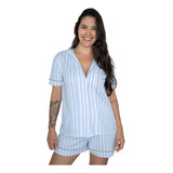 Pijama Algodao Feminino Manga