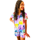 Pijama Americano Infantil Stitch