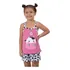 Pijama Baby Doll Estampado Vaquinha Infantil Verão