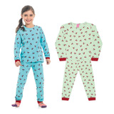 Pijama Bebê Menina Manga Longa Inverno Algodão Kamylus 10486