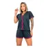 Pijama Blogueira Botões Feminino Linha Conforto Baby Doll