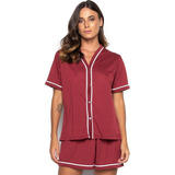 Pijama Blogueira Inverno Curto Americano Feminino Adulto