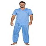 Pijama BRV Comercio Masculino Longo Adulto Manga Curta Calça Meia Estação 035 M 