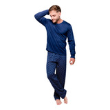 Pijama Calça Estampa Poá Manga Longa Diones Frio Masculino