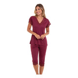 Pijama Capri Com Renda