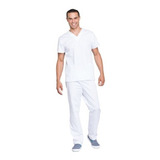 Pijama Cirúrgico Branco Clássico Masculino Brim Leve