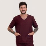 Pijama Cirúrgico Conjunto Hospitalar Scrub Masculino Básico