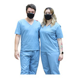 Pijama Cirúrgico Conjunto Hospitalar Unissex Sarja