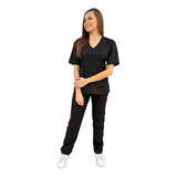 Pijama Cirúrgico Feminino Gabardine Acinturado bordado Nome