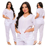 Pijama Cirúrgico Feminino Hospitalar Oxford Promoção