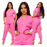 Pijama Cirúrgico Feminino Hospitalar   Oxford Promoção