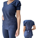 Pijama Cirúrgico Gabardine Feminino Scrub Acinturado