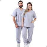 Pijama Cirúrgico Oxford Masculino Premium Bordado