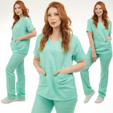 Pijama Cirúrgico Oxford Não Amassa Seca Rápido Masc Feminino