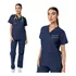 Pijama Cirúrgico Scrubs Feminino Bordado Grátis Não Amassa