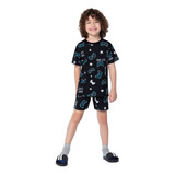 Pijama Conjunto Infantil Menino Camiseta Brilha
