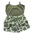 Pijama Curtinho Com Shorts Estampado, Blusa Lisa Poliamida